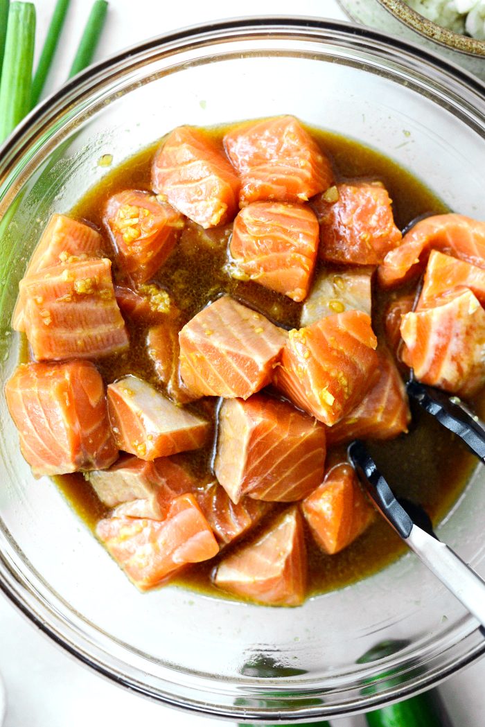marinated salmon