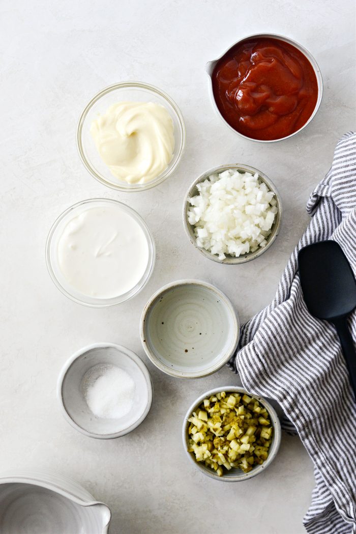 Ingredients for Homemade Thousand Island Dressing