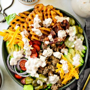 Loaded Burger Bowls