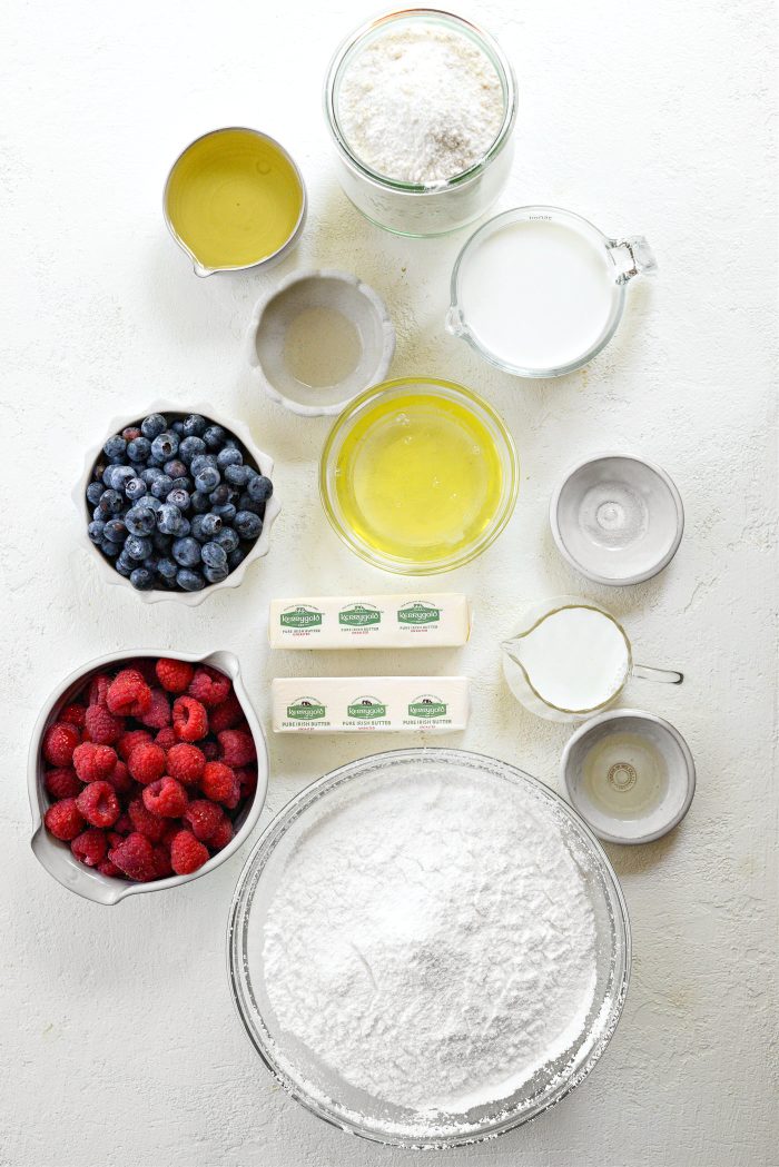 ingredients for American Flag Cake