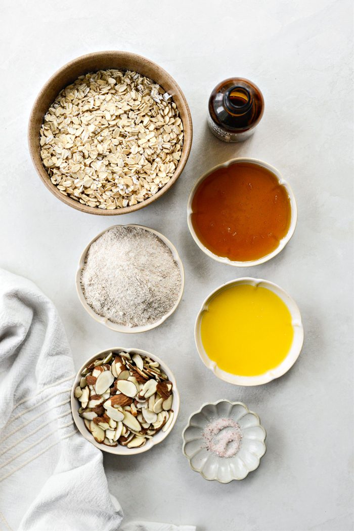 Ingredients for Honey Almond Granola