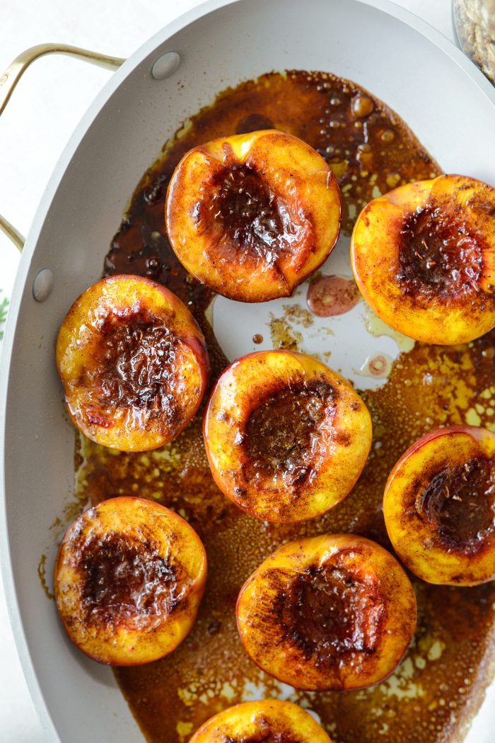 glazed baked nectarines
