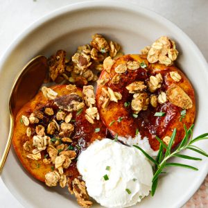 Baked Vanilla Cardamom Nectarines