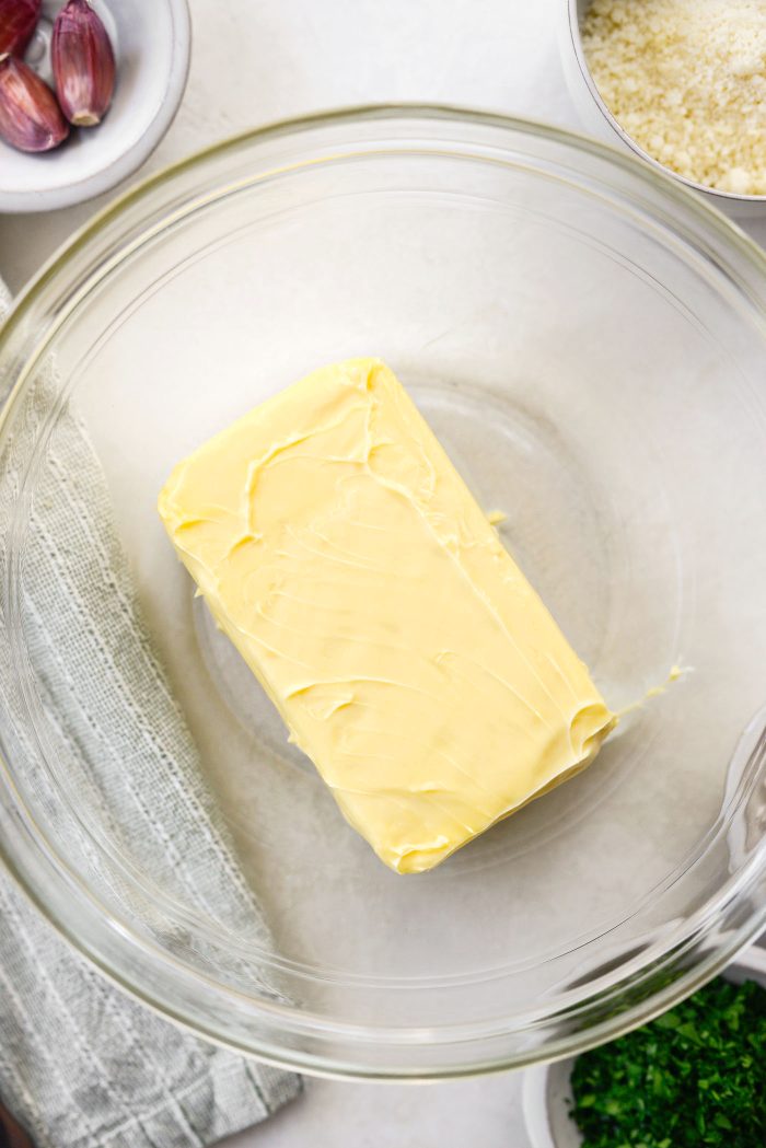 add 1 cup of softened unsalted butter to a bowl