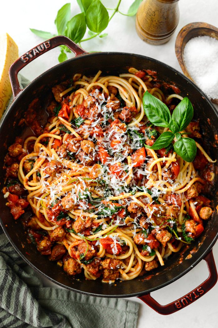 serve with fresh basil and freshly grated parmesan cheese