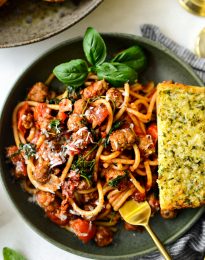 Italian Sausage Tomato Kale Pasta
