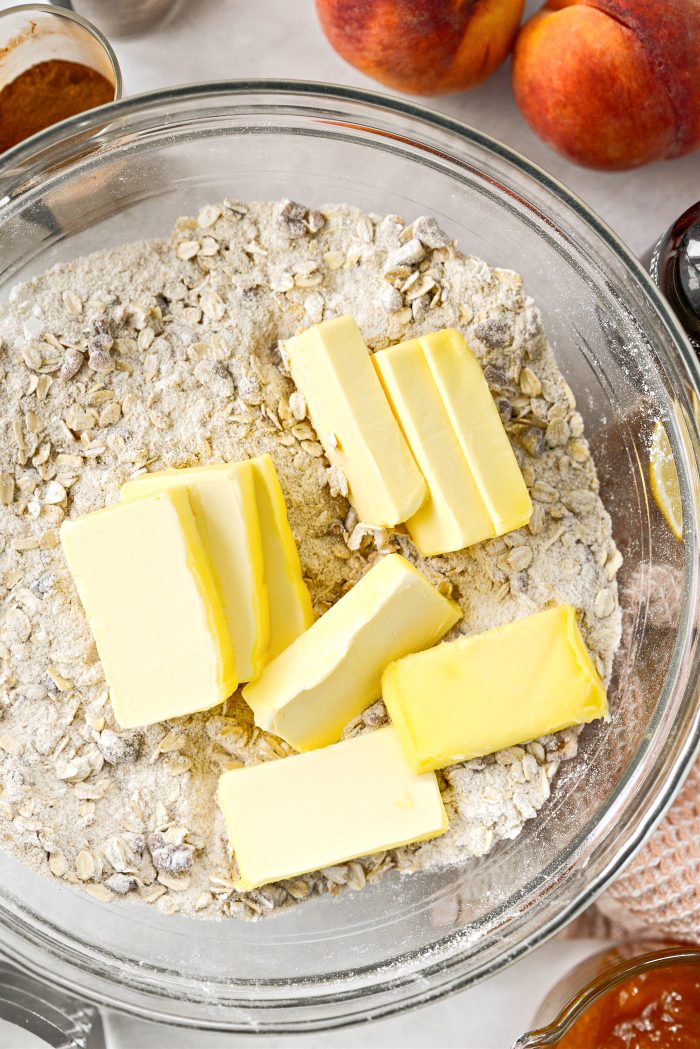 add cold butter to dry ingredients 