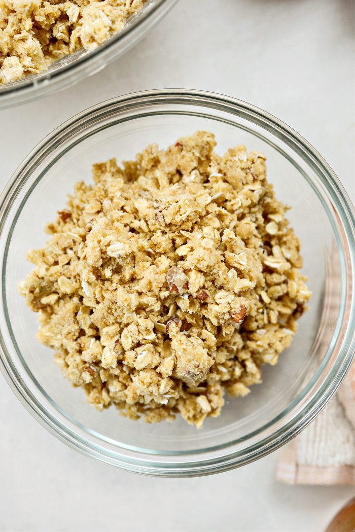 reserve some of the streusel and set off to the side