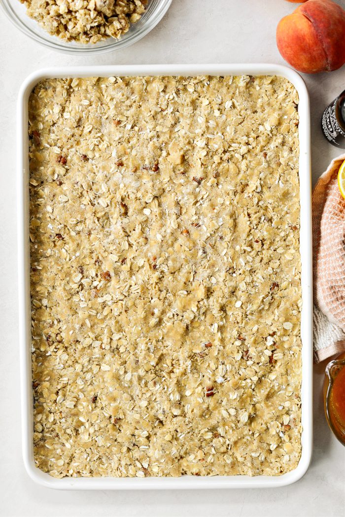 press into the pan