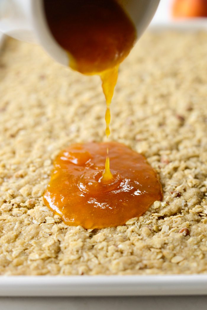 pour warm jam over top of hot crust