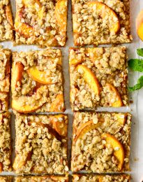 Summer Peach Streusel Bars