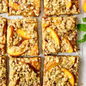Summer Peach Streusel Bars