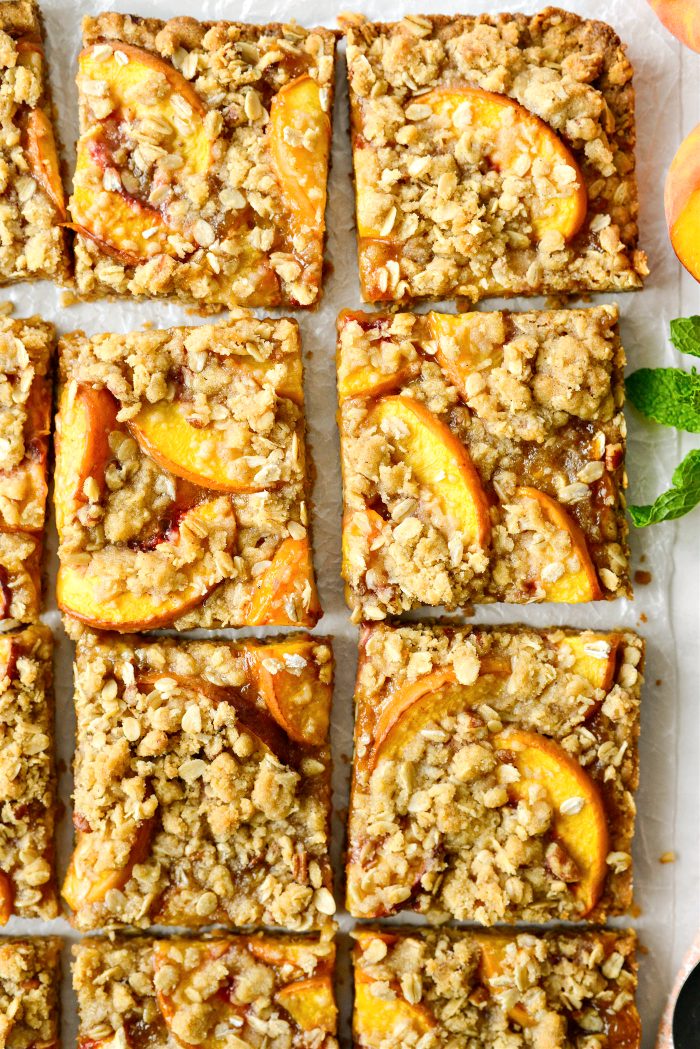 Summer Peach Streusel Bars