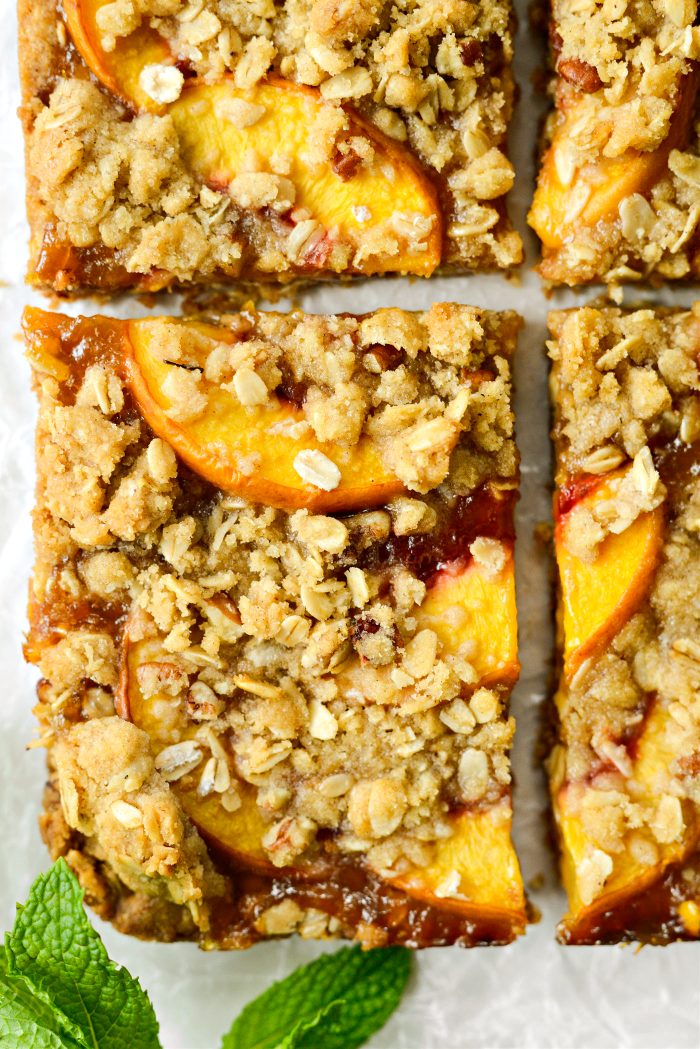 Summer Peach Streusel Bars