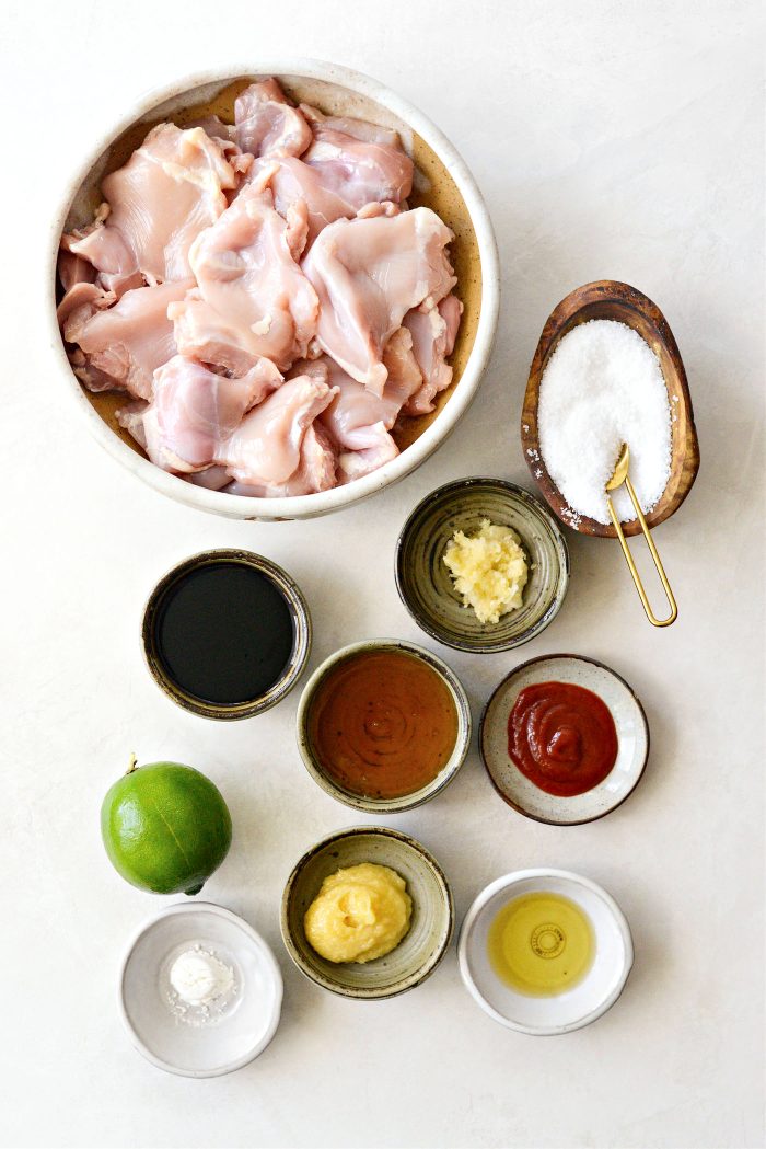ingredients for Grilled Honey Lime Chicken 