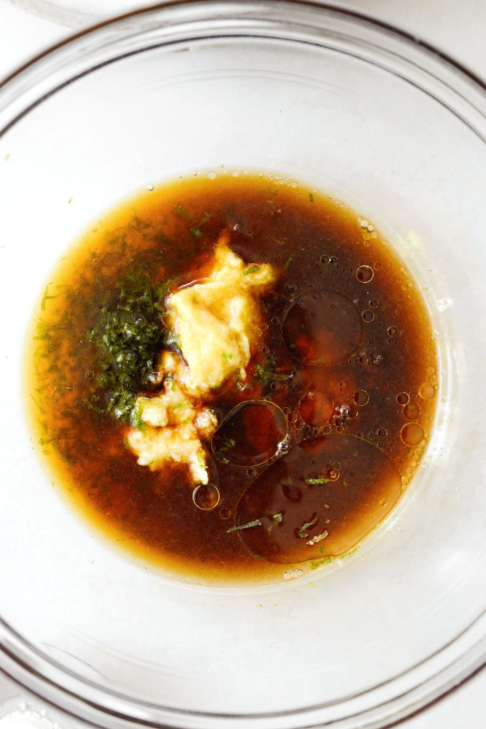 measure and add marinade to bowl