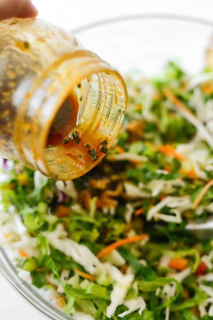 pour dressing over top