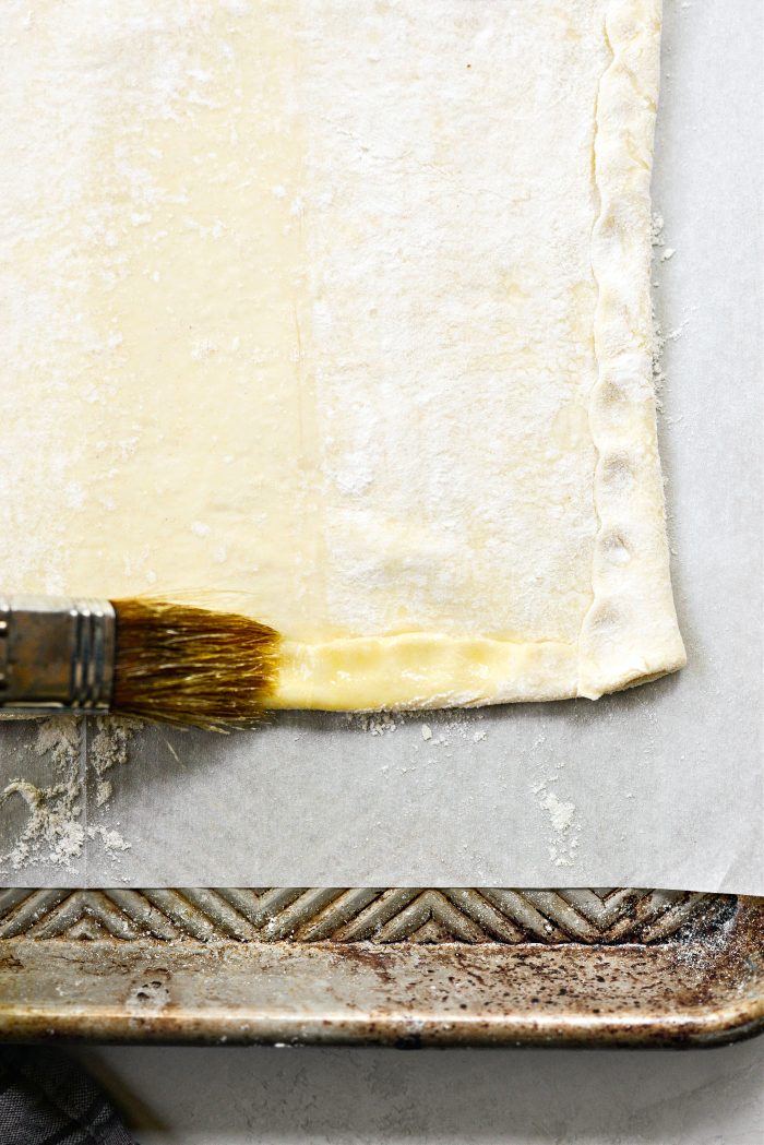 brush edges with oil