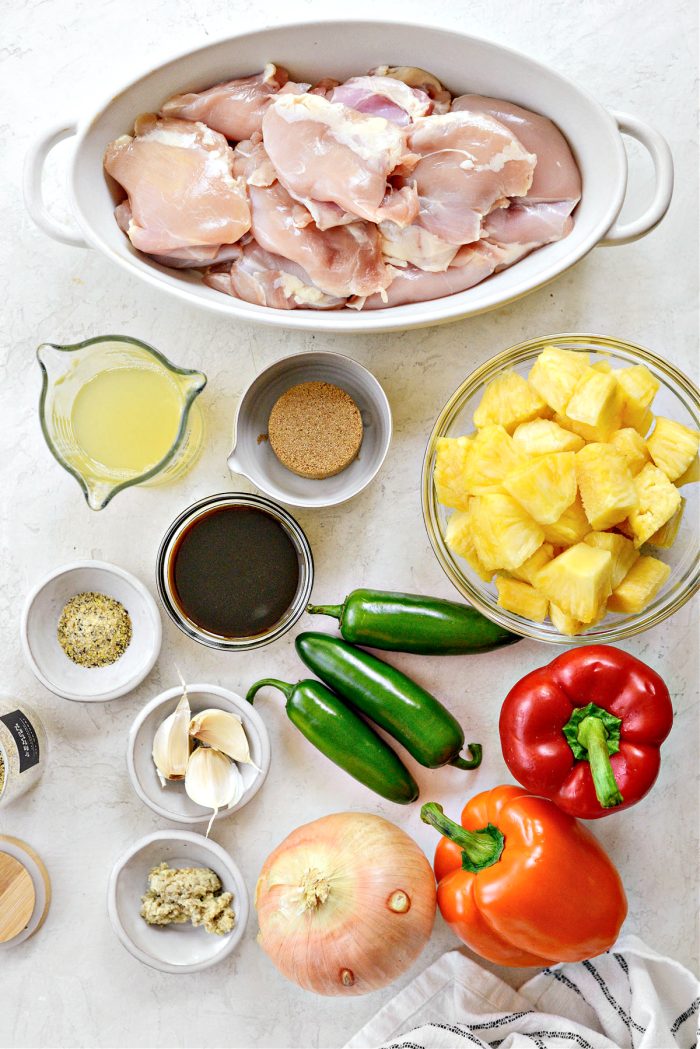 Grilled Hawaiian Chicken Kebabs ingredients