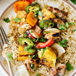 Grilled Hawaiian Chicken Kebabs