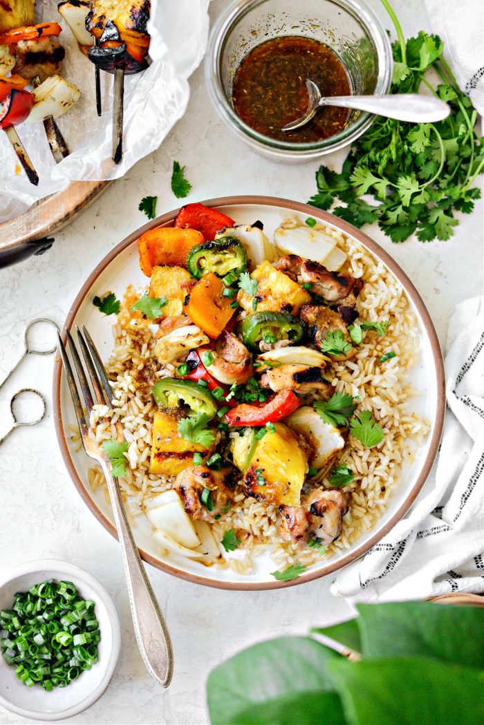 Grilled Hawaiian Chicken Kebabs