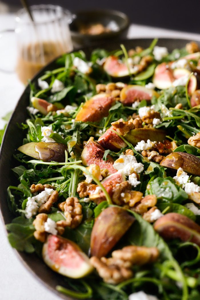 Fig Salad with Goat Cheese and Walnuts
