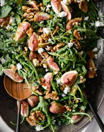 Fig Salad with Goat Cheese and Walnuts