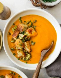 Sweet Potato Tomatillo Bisque