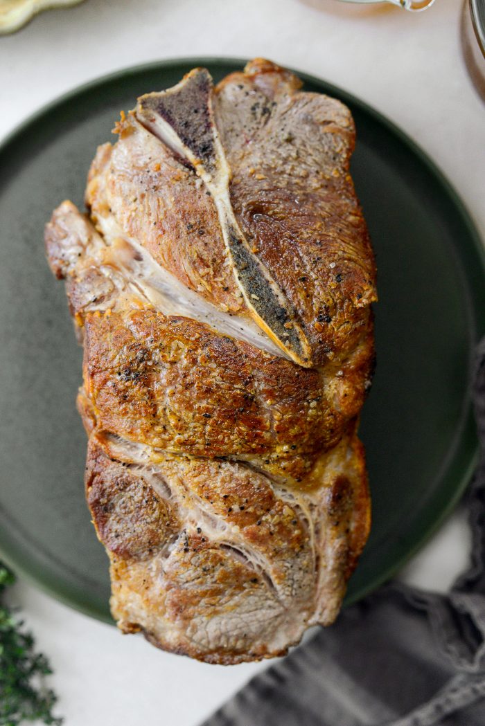 remove seared pork, transfer it to a plate and set off to the side
