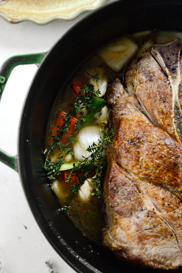add in sprigs of thyme