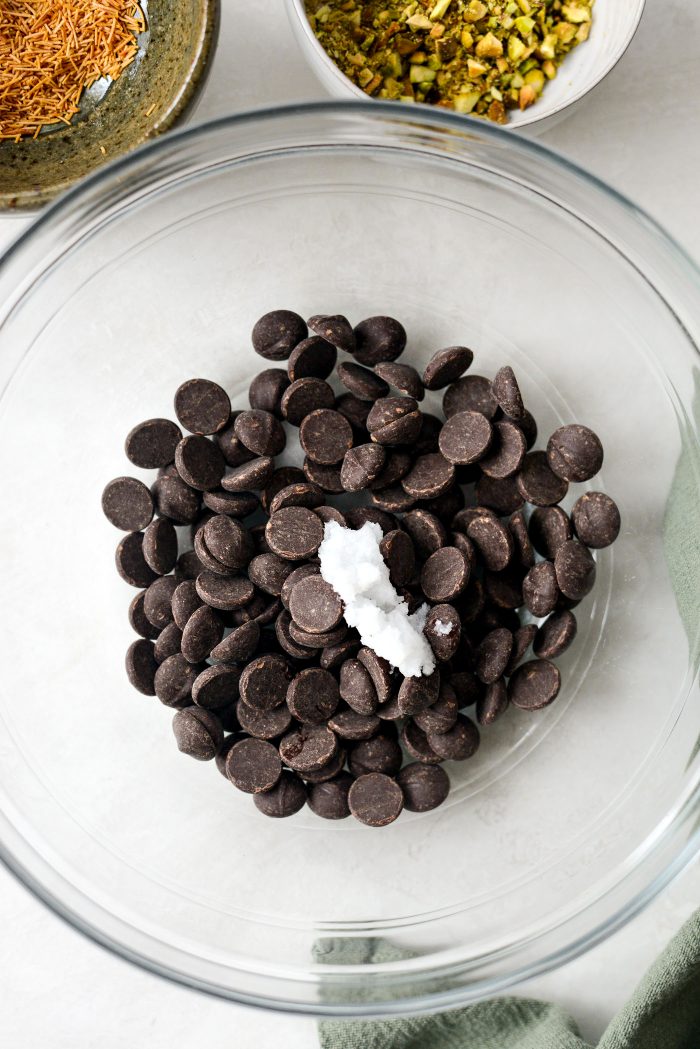 bittersweet chocolate and coconut oil