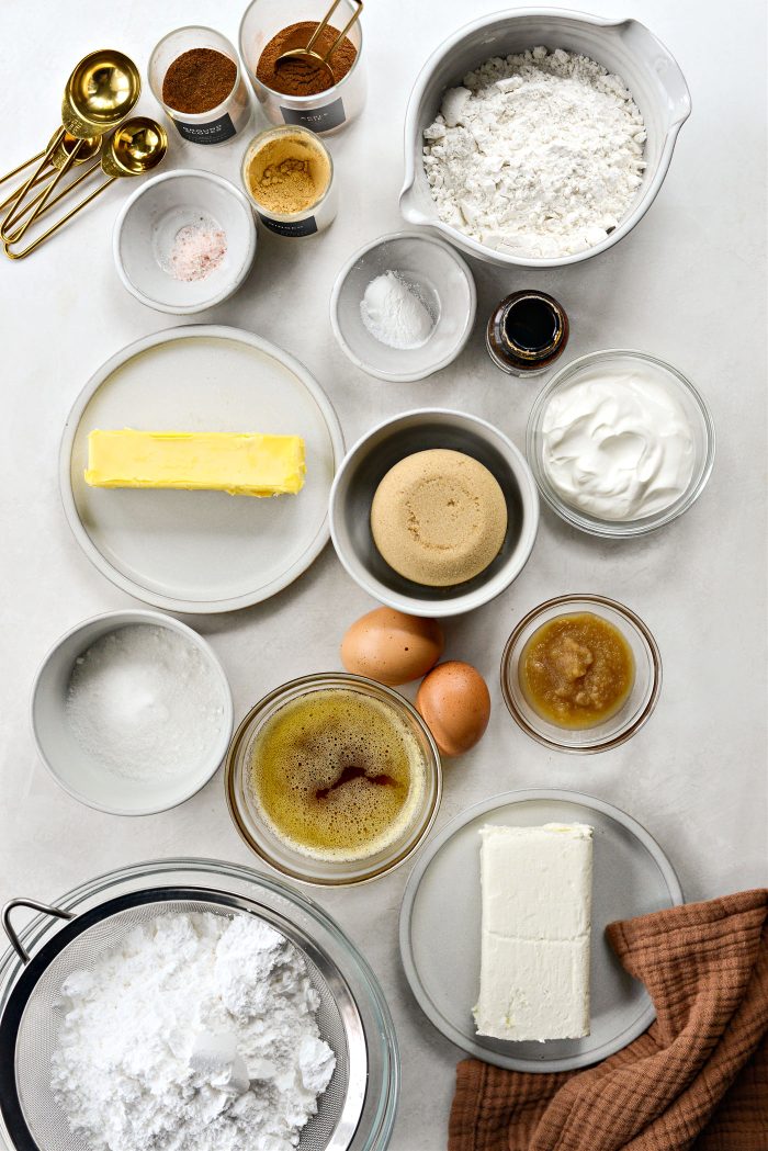 ingredients for Spiced Cupcakes