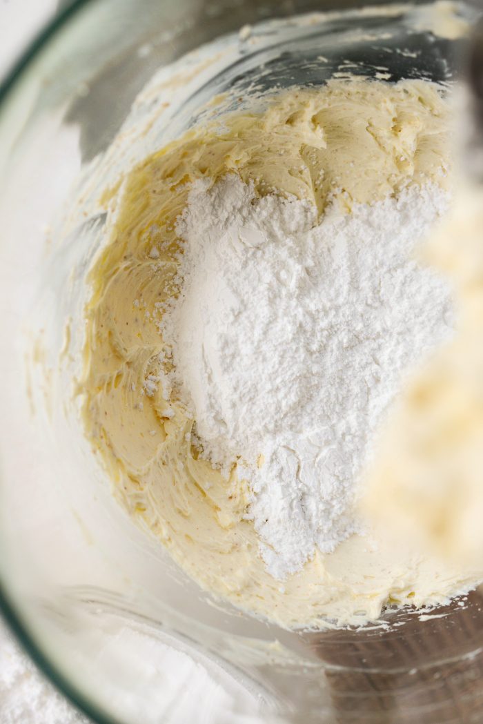 gradually add in powdered sugar