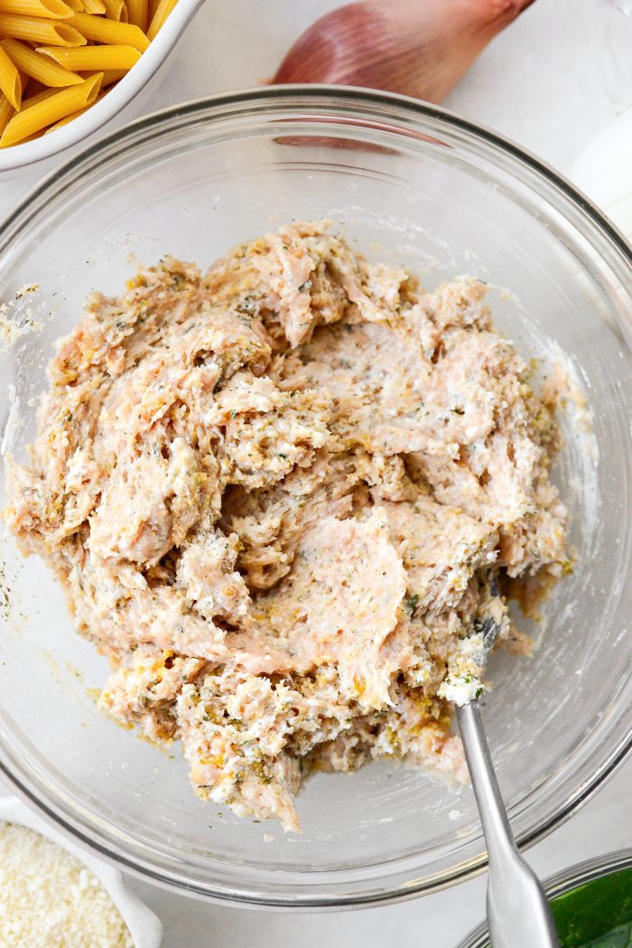 mixed meatball mixture