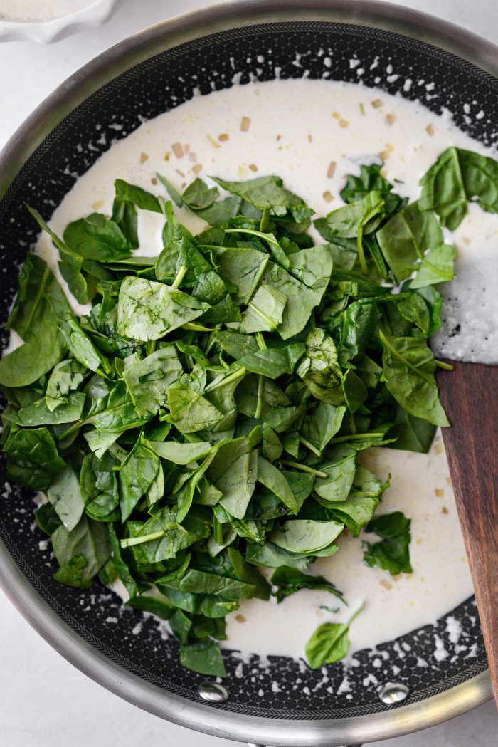 Add in chopped spinach