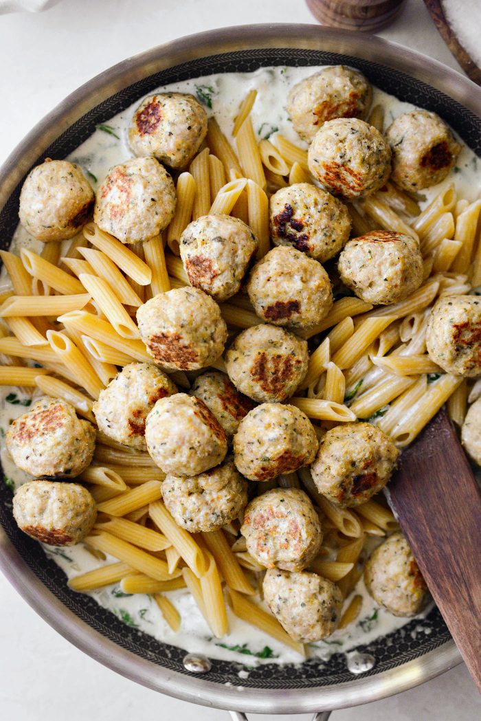 add in baked meatballs