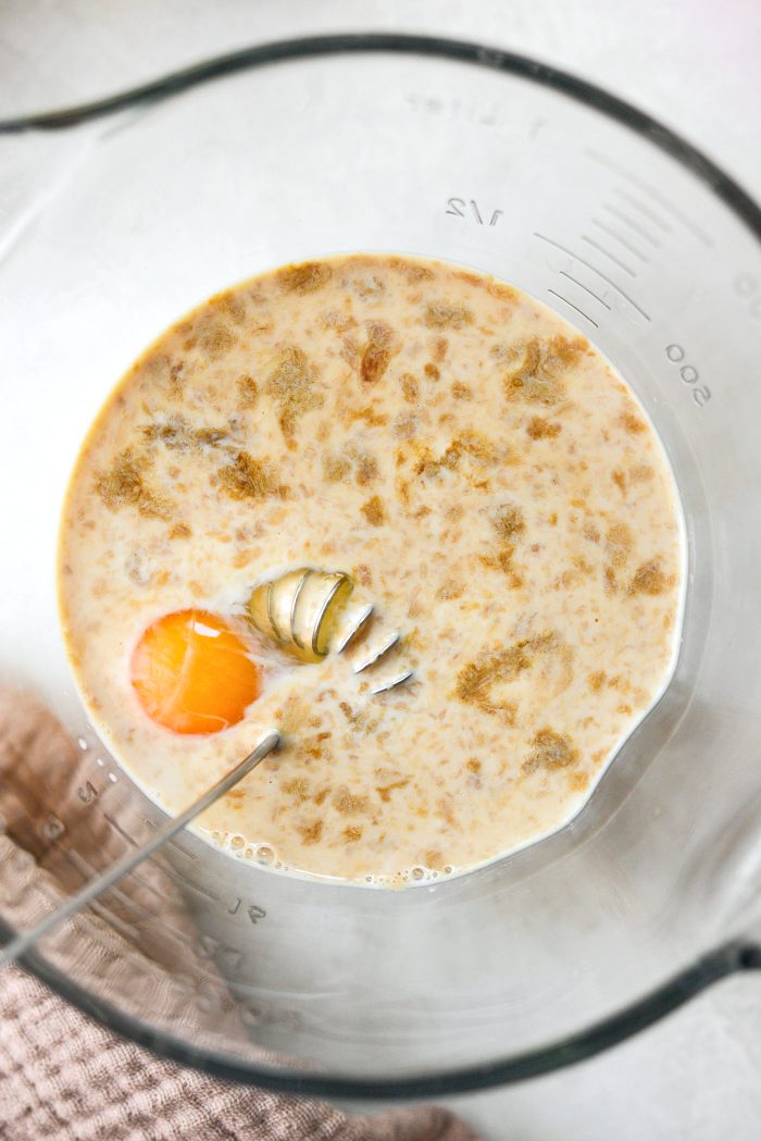 wet ingredients in bowl