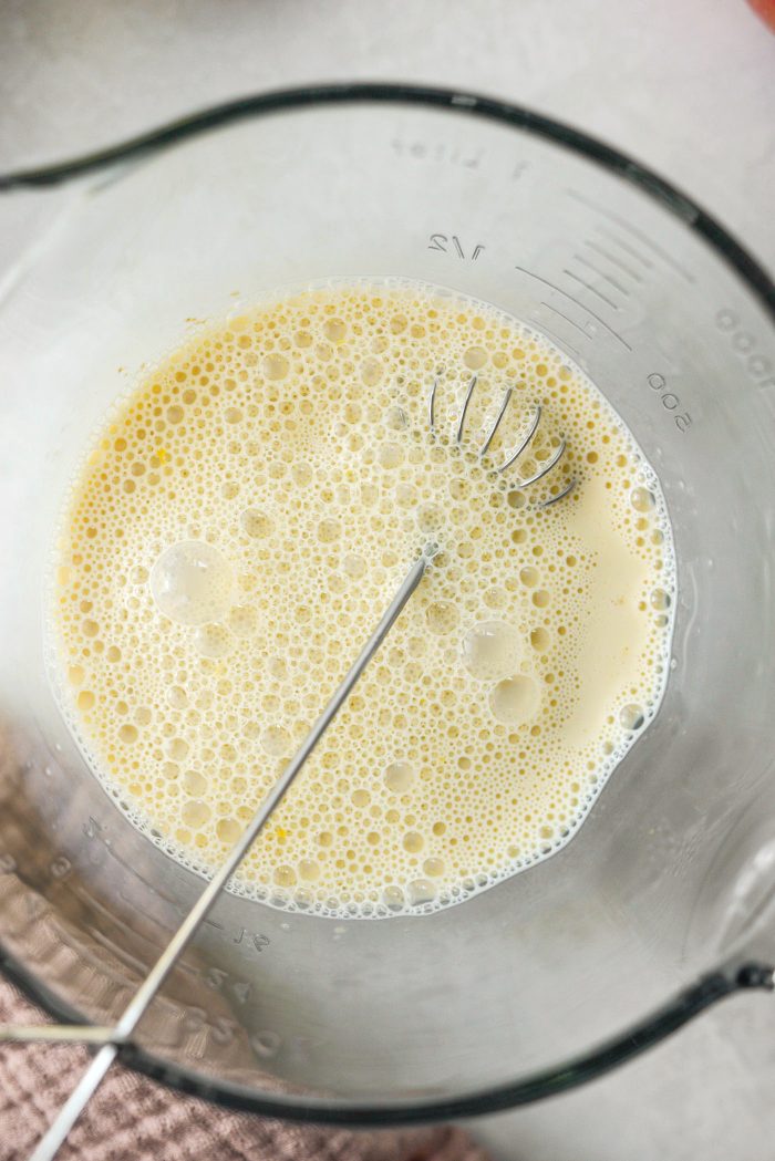 whisked wet ingredients