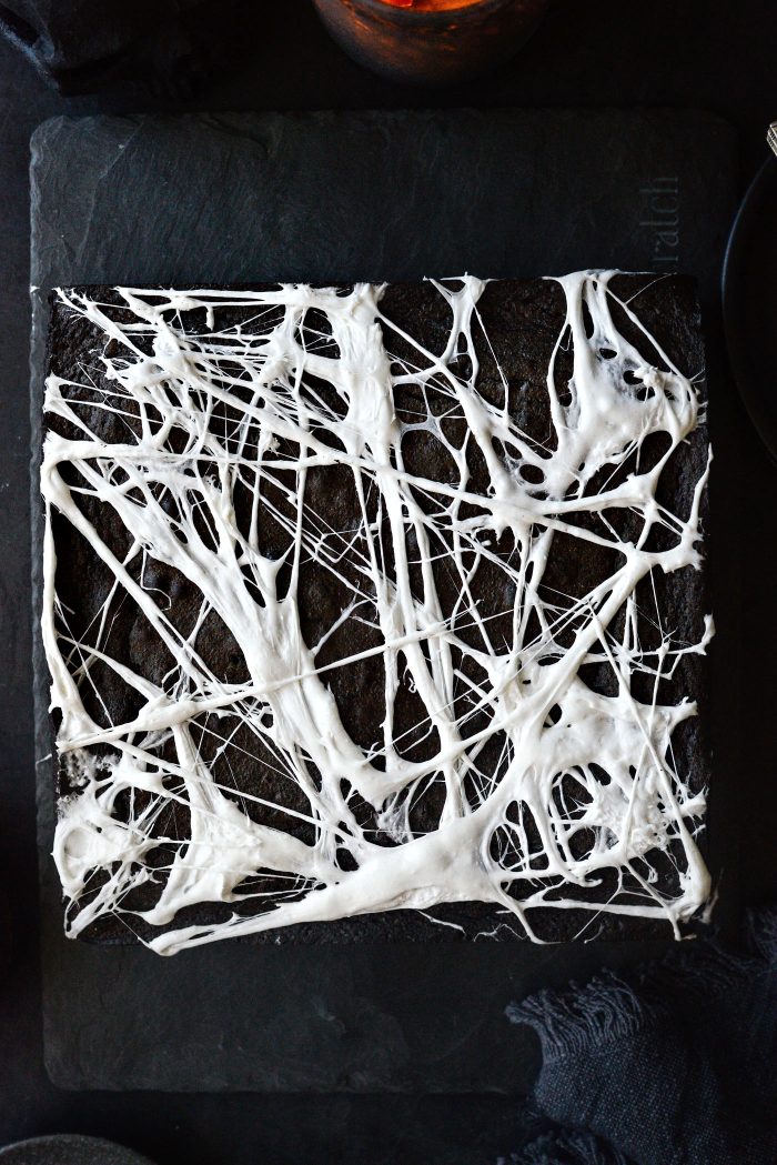 Cobweb Brownies