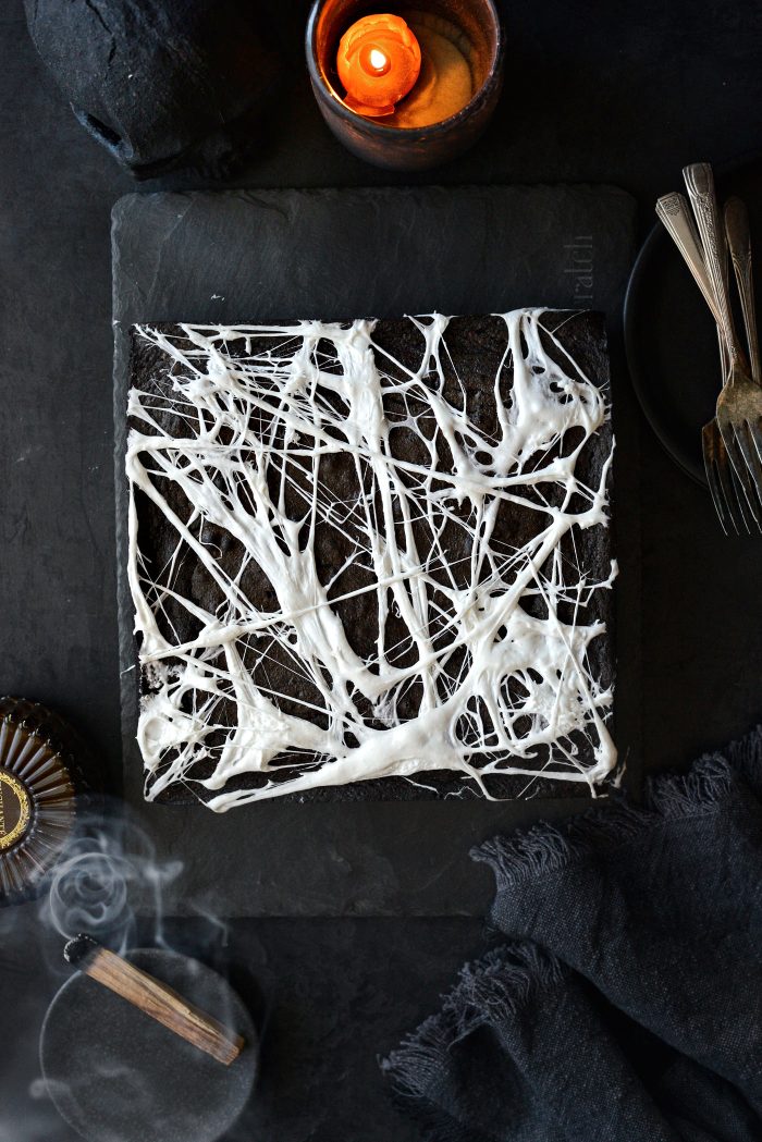 Cobweb Brownies