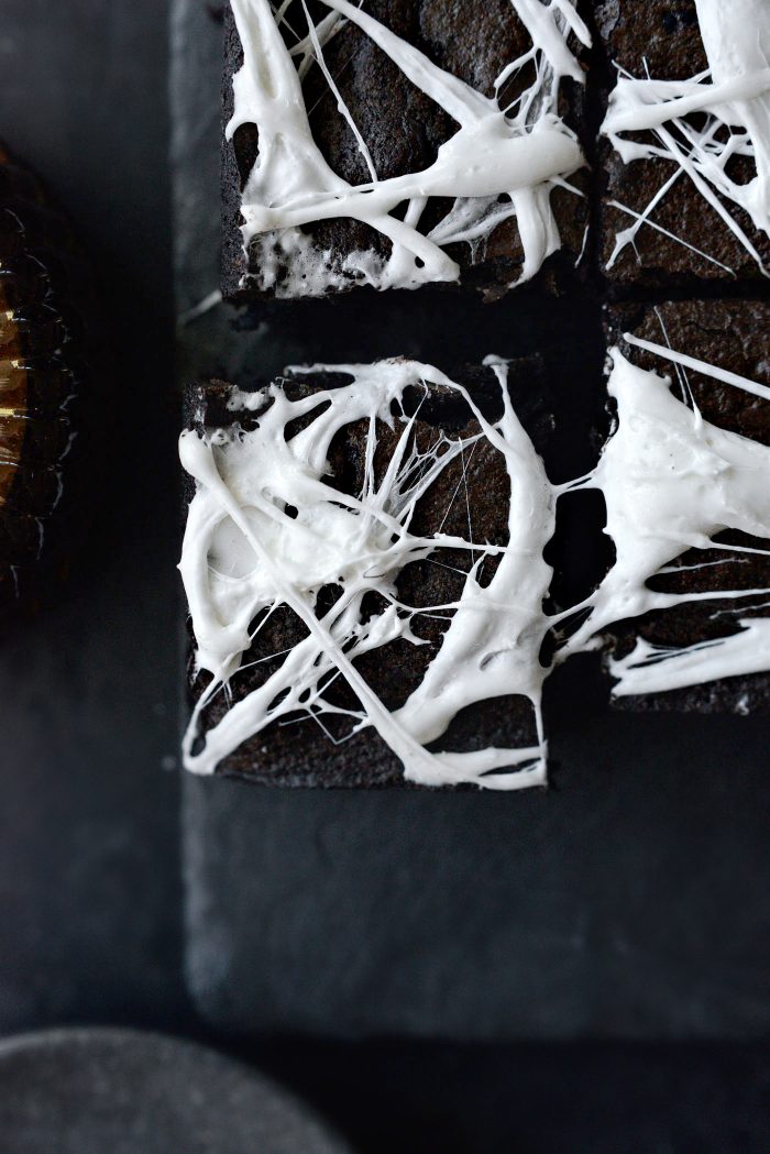 Cobweb Brownies