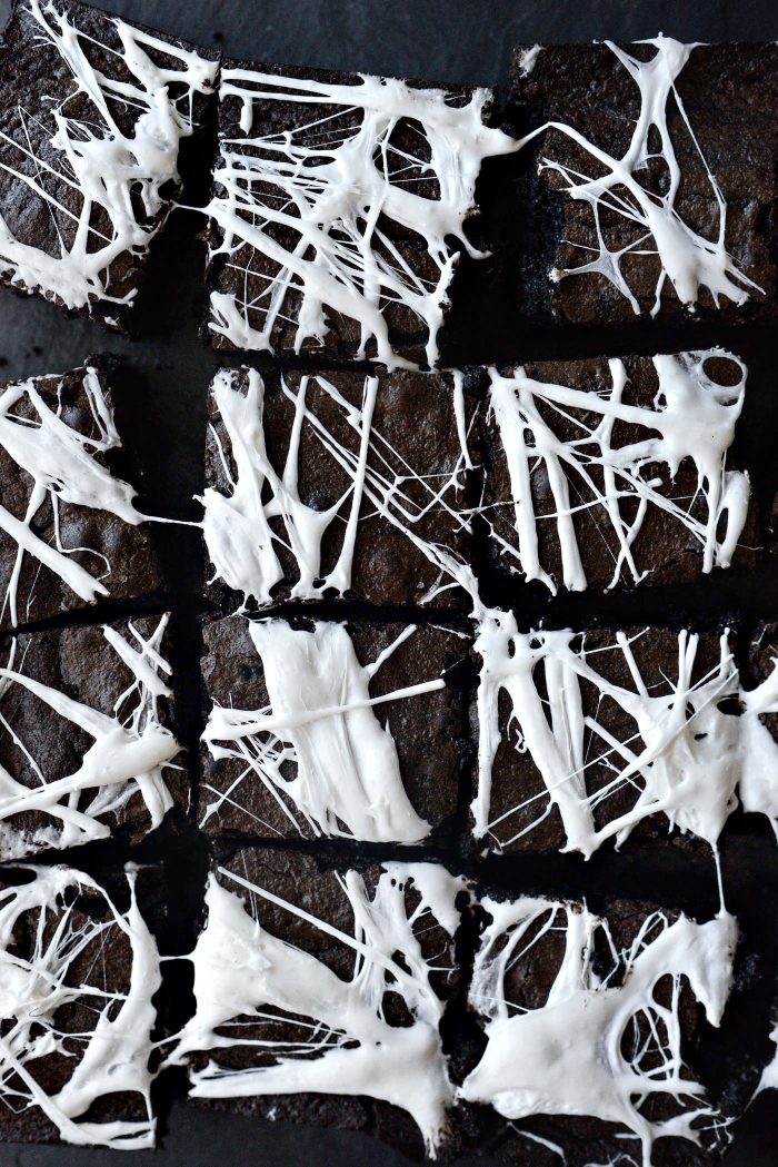 Cobweb Brownies