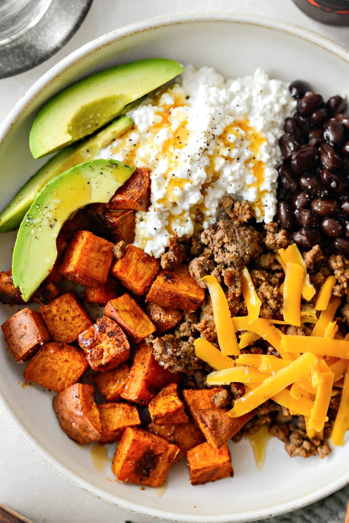 Sweet Potato Beef Bowl with Hot Honey