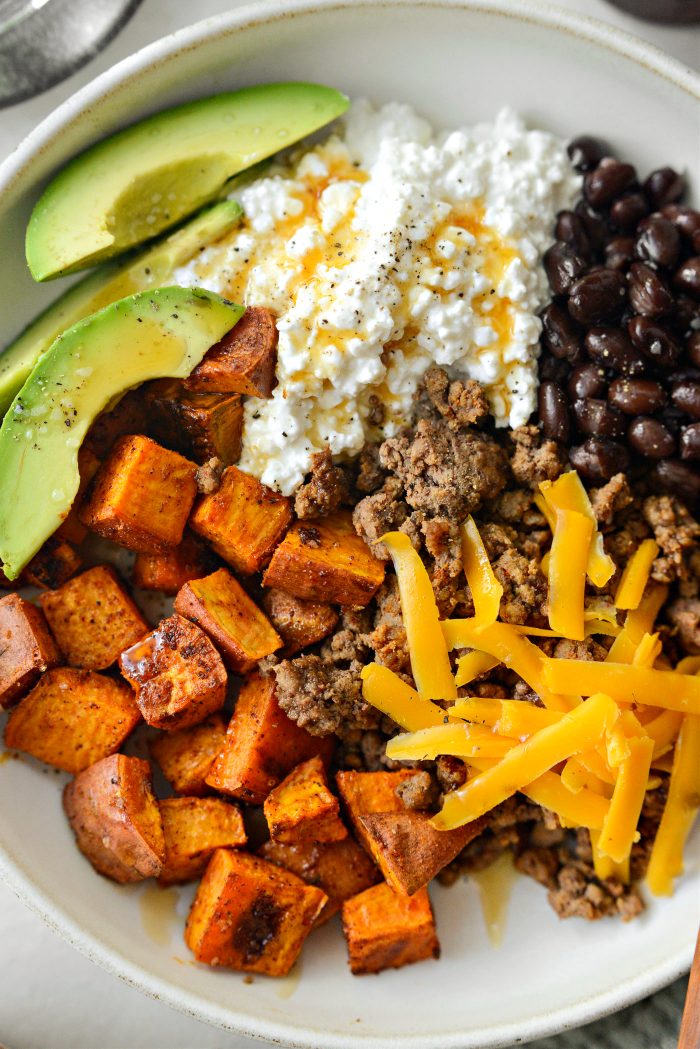 Sweet Potato Beef Bowl with Hot Honey