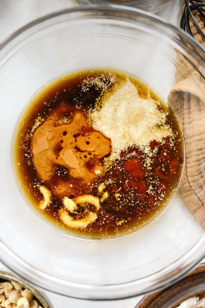 sauce ingredients in bowl