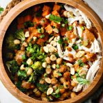 Peanut Chicken Sweet Potato and Broccoli Bowls