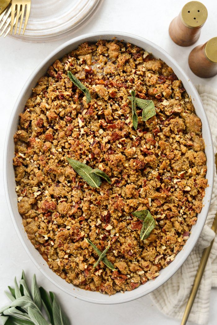 Maple Bourbon Bacon Sweet Potato Casserole