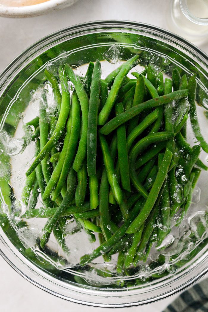 once cooked plunge into ice water