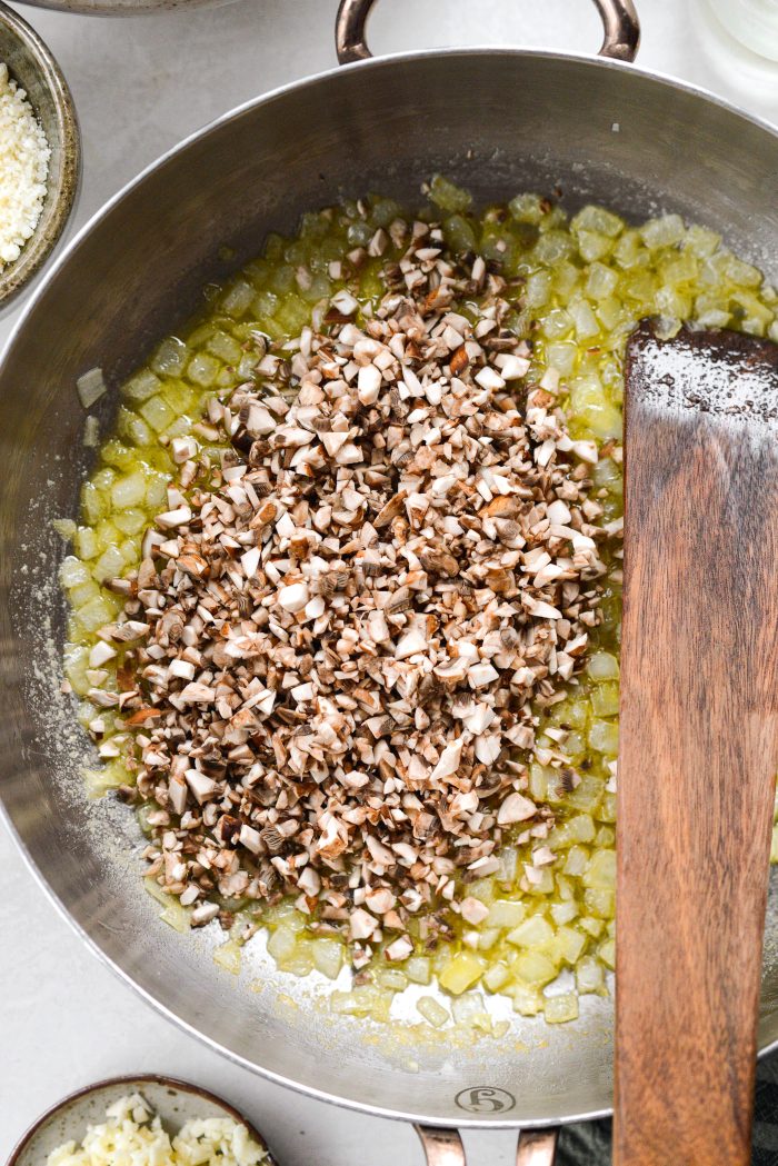 add chopped mushrooms