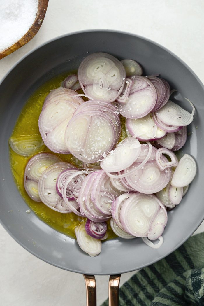 butter, shallots and salt